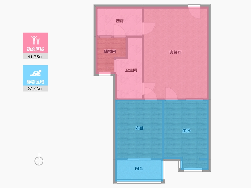 山东省-青岛市-水晶海岸-62.80-户型库-动静分区