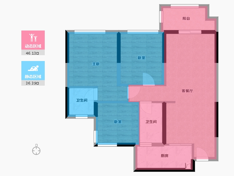 广东省-深圳市-大族·云峰-80.00-户型库-动静分区