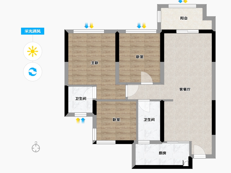 广东省-深圳市-大族·云峰-80.00-户型库-采光通风