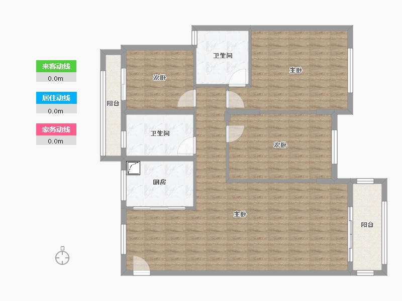 浙江省-金华市-珠红新区-144.00-户型库-动静线