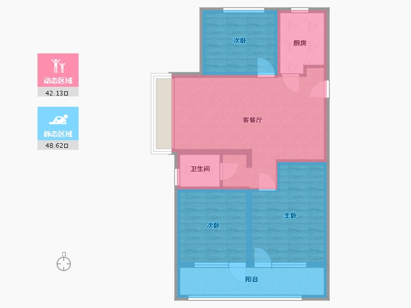 山东省-青岛市-衡山学府-80.00-户型库-动静分区