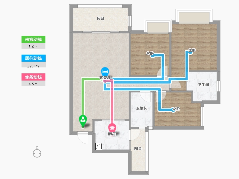 四川省-成都市-天府国际凤凰城-103.00-户型库-动静线