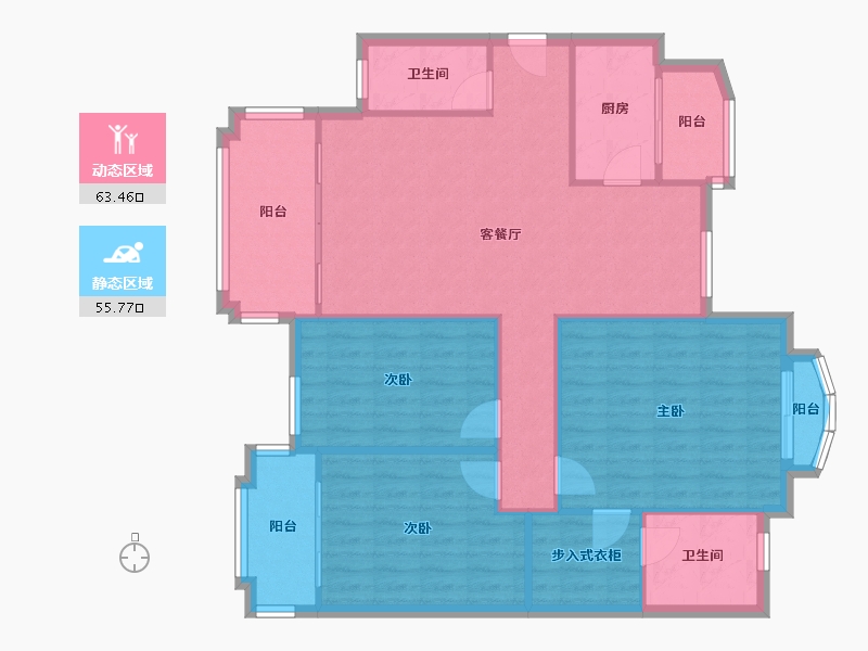 广东省-广州市-星河湾-108.80-户型库-动静分区