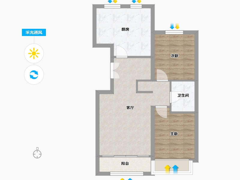 北京-北京市-北京城建樾府-72.00-户型库-采光通风