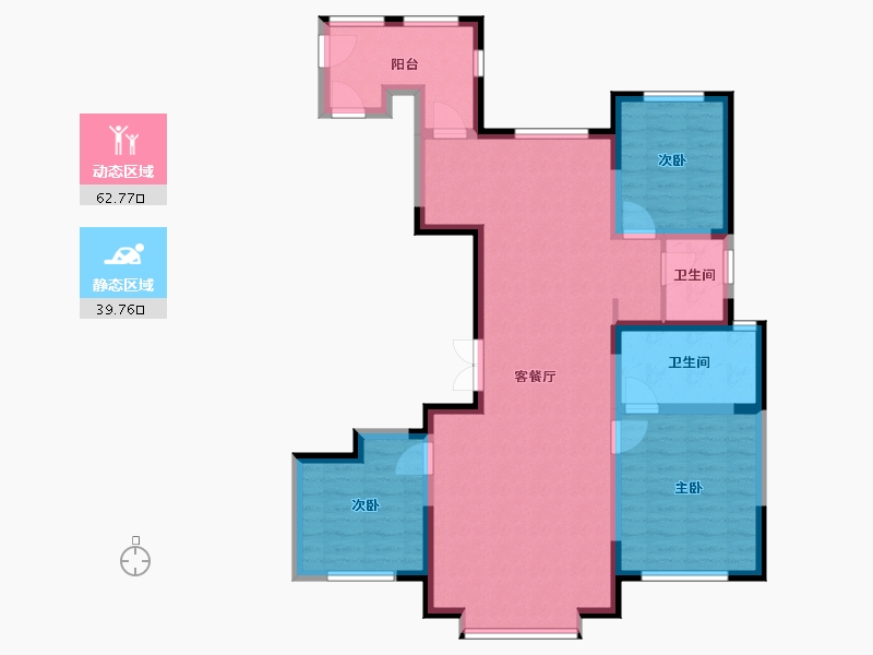 内蒙古自治区-通辽市-西湖名都-97.00-户型库-动静分区