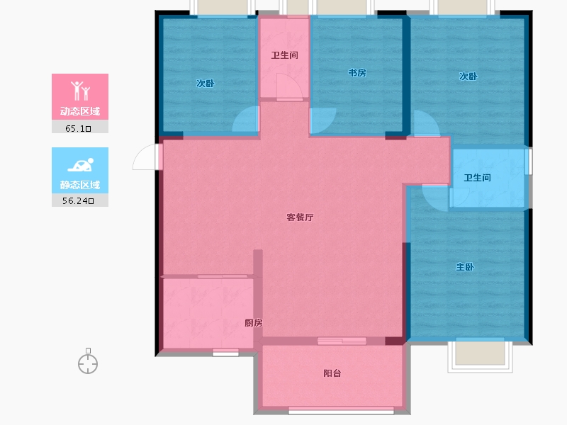 广东省-汕尾市-泰和苑-122.84-户型库-动静分区