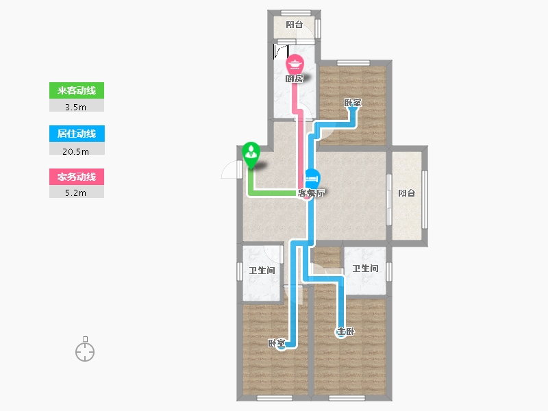 山西省-大同市-阳光西岸-94.35-户型库-动静线