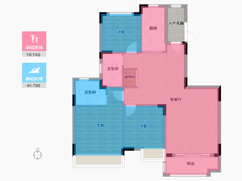 吉林省-长春市-恒大御水庄园-110.00-户型库-动静分区