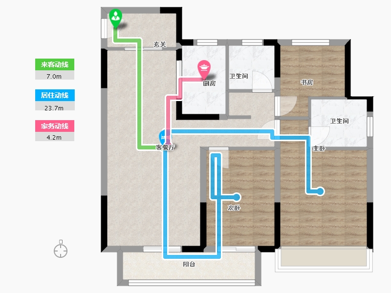 安徽省-亳州市-锦绣云庐-96.00-户型库-动静线