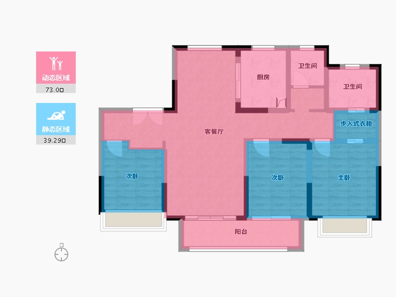 山东省-济南市-中铁建花语拾光-99.50-户型库-动静分区