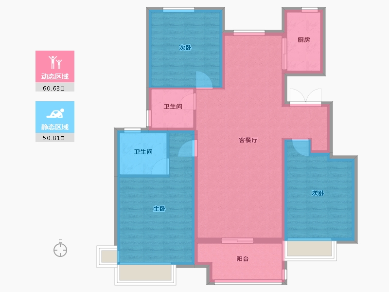 山东省-聊城市-阿尔卡迪亚-100.00-户型库-动静分区