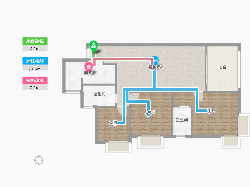 广东省-东莞市-光大·景湖名郡-86.00-户型库-动静线