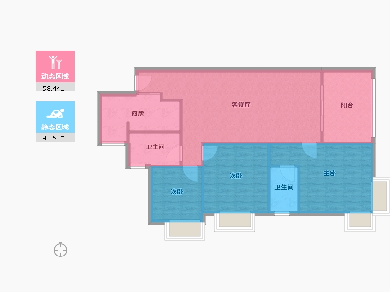 广东省-东莞市-光大·景湖名郡-86.00-户型库-动静分区