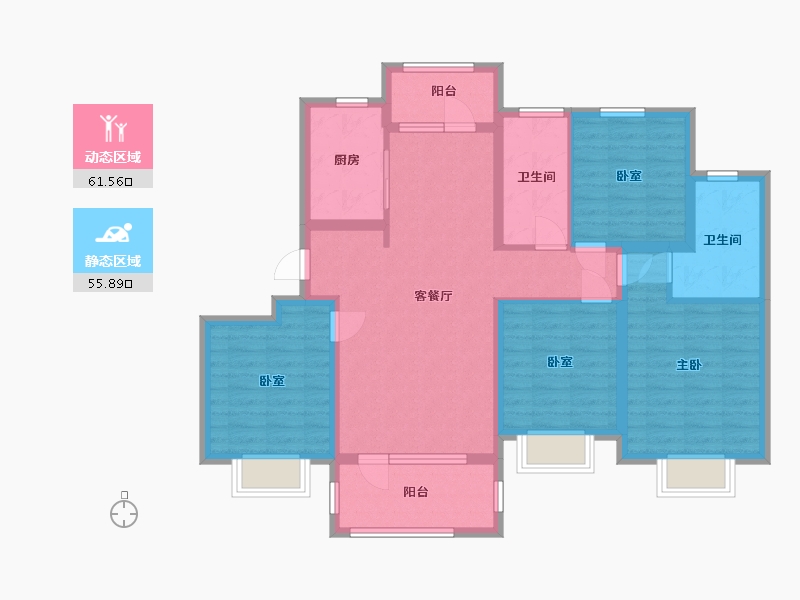 山东省-青岛市-远洋御城-104.00-户型库-动静分区