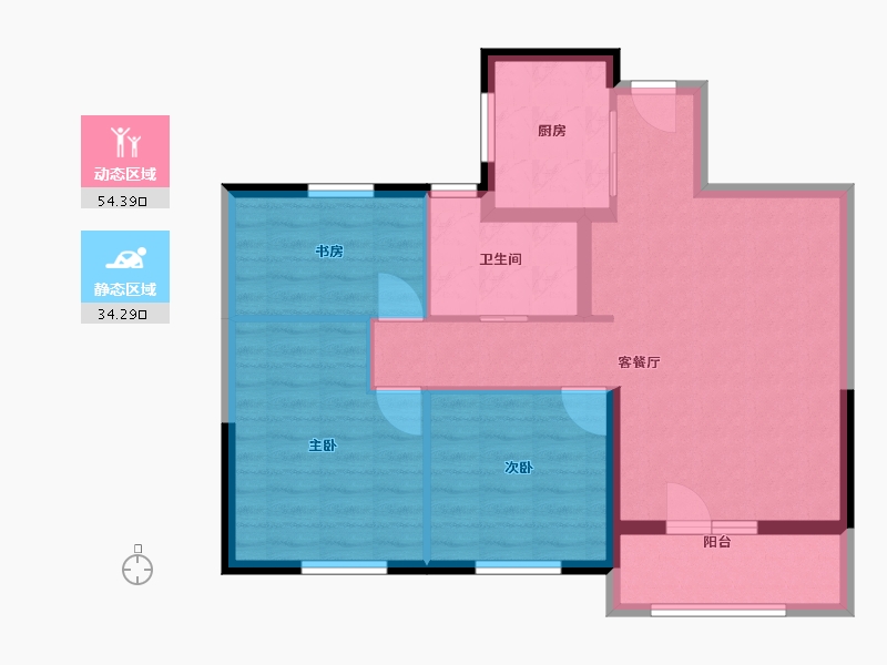 山东省-济宁市-金色兰庭·香堤-79.50-户型库-动静分区