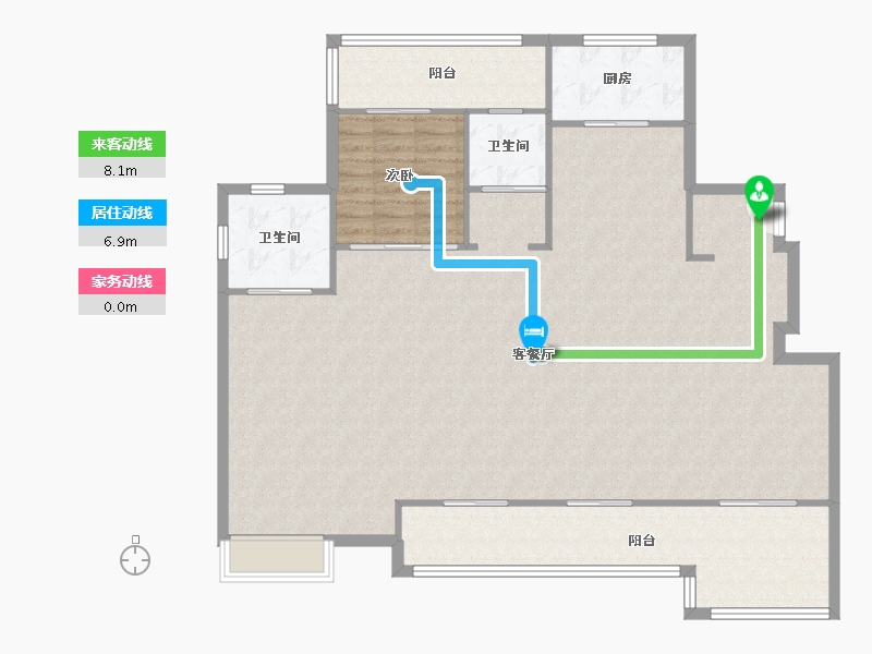 湖北省-襄阳市-绿地理想城-200.00-户型库-动静线