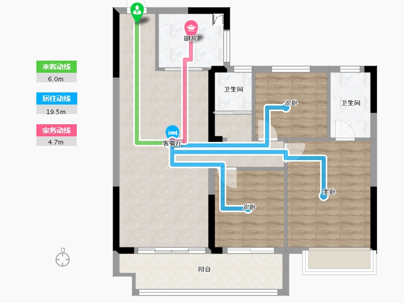 江苏省-徐州市-fenghuang-85.00-户型库-动静线