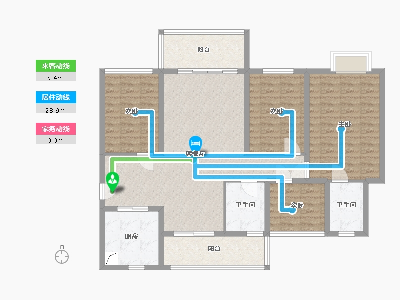 贵州省-安顺市-人和苑-120.00-户型库-动静线