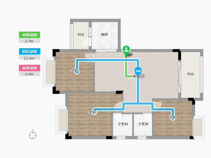 广西壮族自治区-桂林市-美好家园-92.34-户型库-动静线