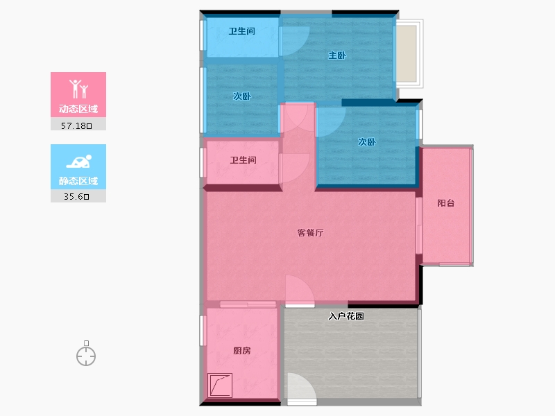 广东省-惠州市-鸿江尚城世家-98.00-户型库-动静分区