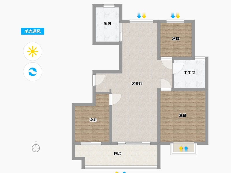 山东省-临沂市-师郯壹号院-97.19-户型库-采光通风