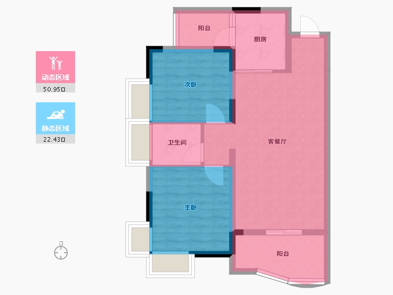 四川省-成都市-朗诗·观山樾-79.00-户型库-动静分区