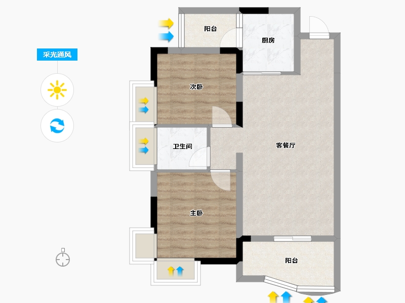 四川省-成都市-朗诗·观山樾-79.00-户型库-采光通风