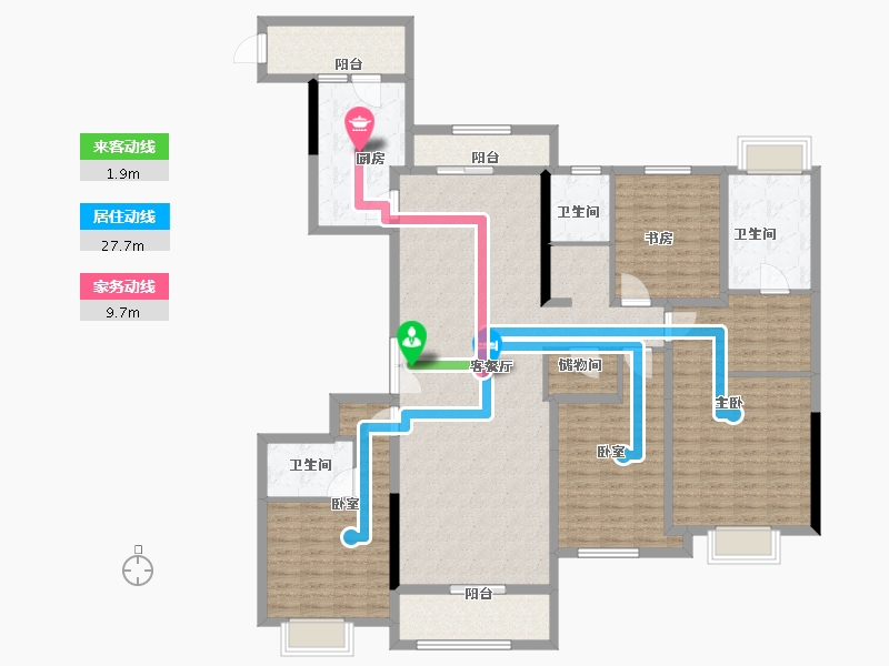 浙江省-宁波市-品江府-167.00-户型库-动静线