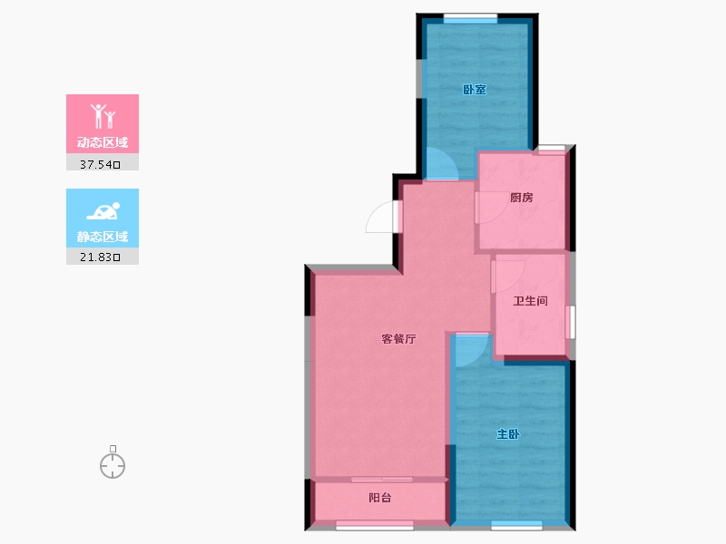 河北省-廊坊市-如园-59.76-户型库-动静分区