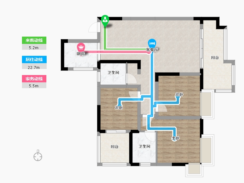 湖南省-永州市-苏通国际新城三期-55.00-户型库-动静线