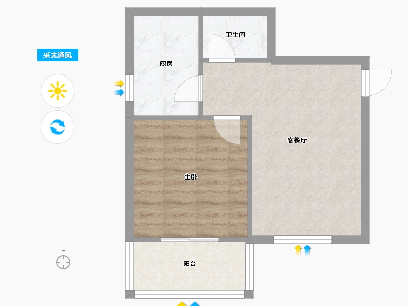 四川省-成都市-长顺苑-45.00-户型库-采光通风