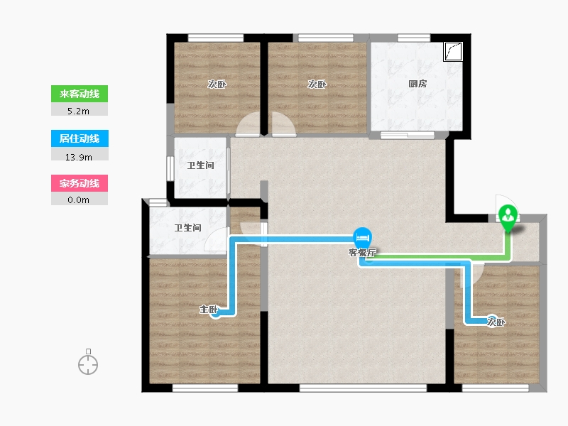 内蒙古自治区-乌海市-碧桂园-150.00-户型库-动静线