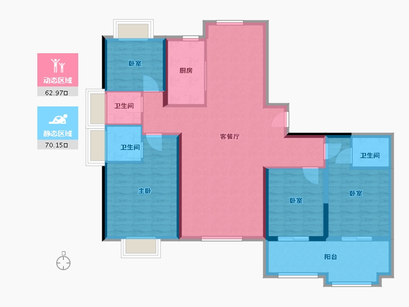 安徽省-阜阳市-东湖世纪城8区-120.00-户型库-动静分区