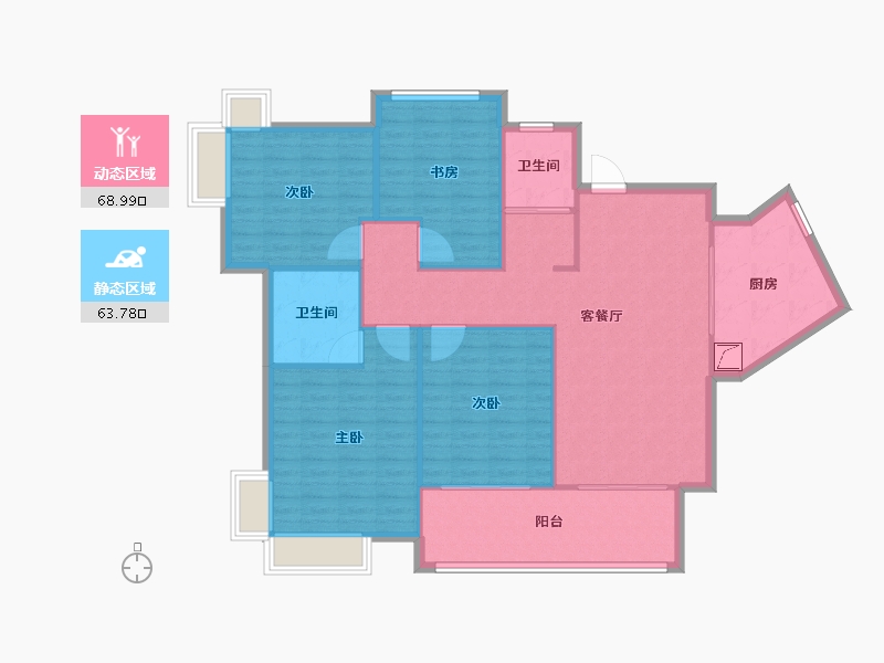 江西省-南昌市-凯宇·海德公园-122.00-户型库-动静分区