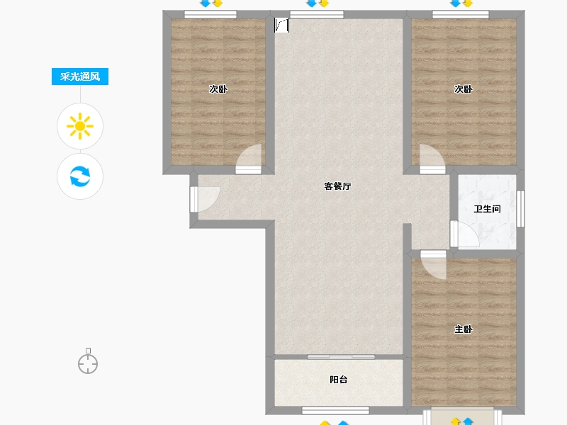 河北省-保定市-开元科技城-98.00-户型库-采光通风