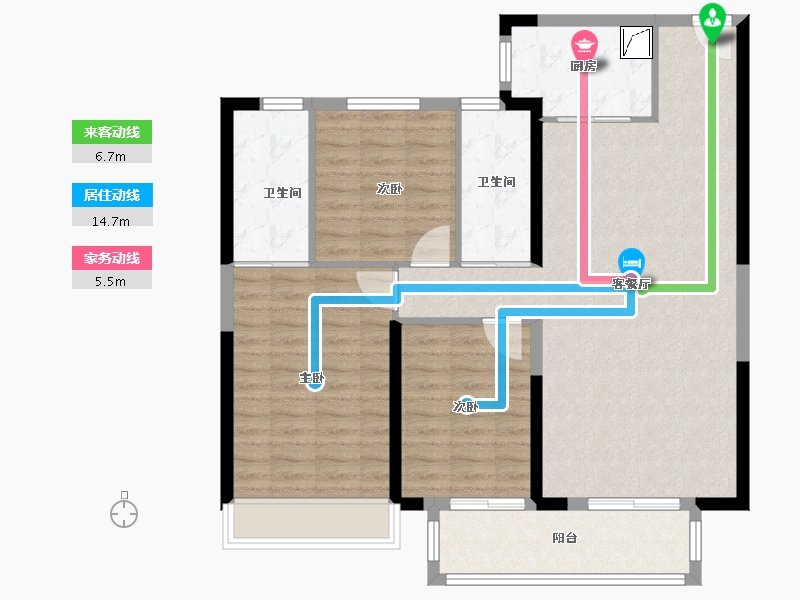 河南省-安阳市-开祥公园一号-102.00-户型库-动静线