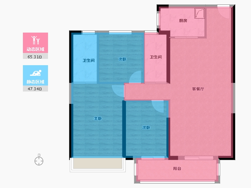 河南省-安阳市-开祥公园一号-102.00-户型库-动静分区