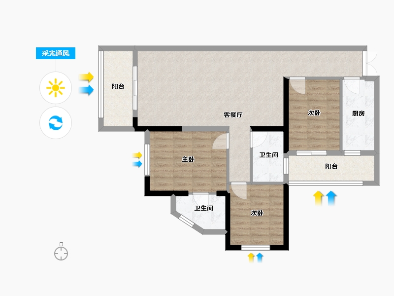 湖北省-恩施土家族苗族自治州-翰林府-95.35-户型库-采光通风