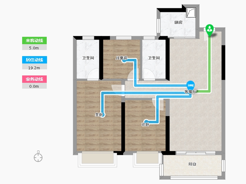 湖北省-武汉市-越秀博悦府-87.00-户型库-动静线