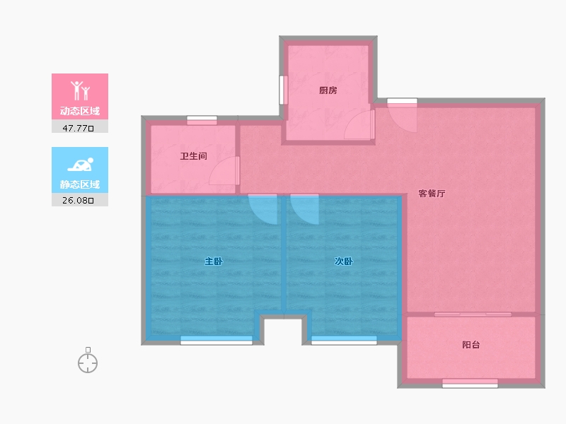 山东省-烟台市-恒大御澜庭-87.49-户型库-动静分区