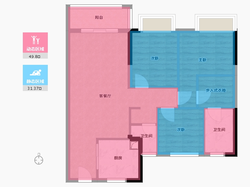 福建省-漳州市-大唐锦绣世家-78.00-户型库-动静分区