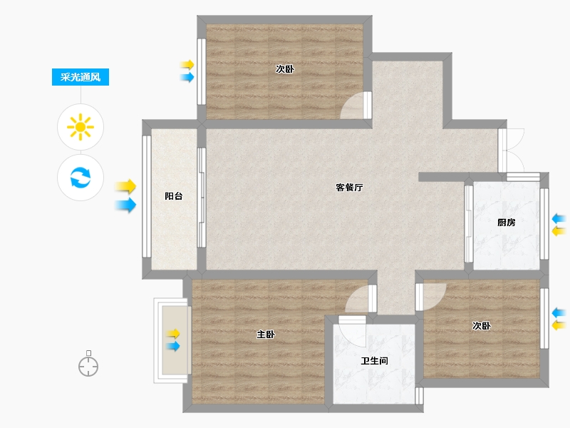 河南省-三门峡市-义腾小区-118.00-户型库-采光通风