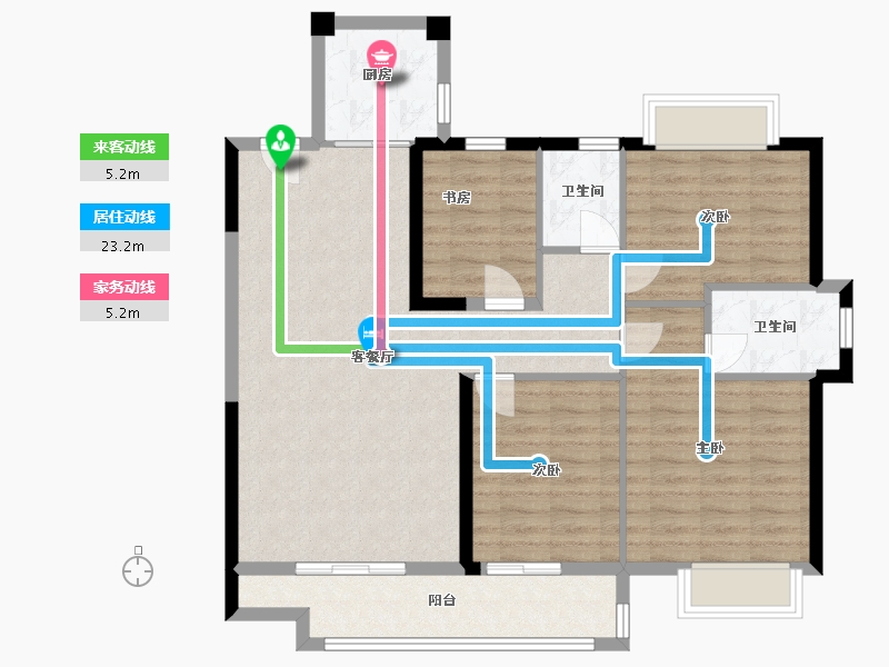 福建省-三明市-碧桂园-100.00-户型库-动静线