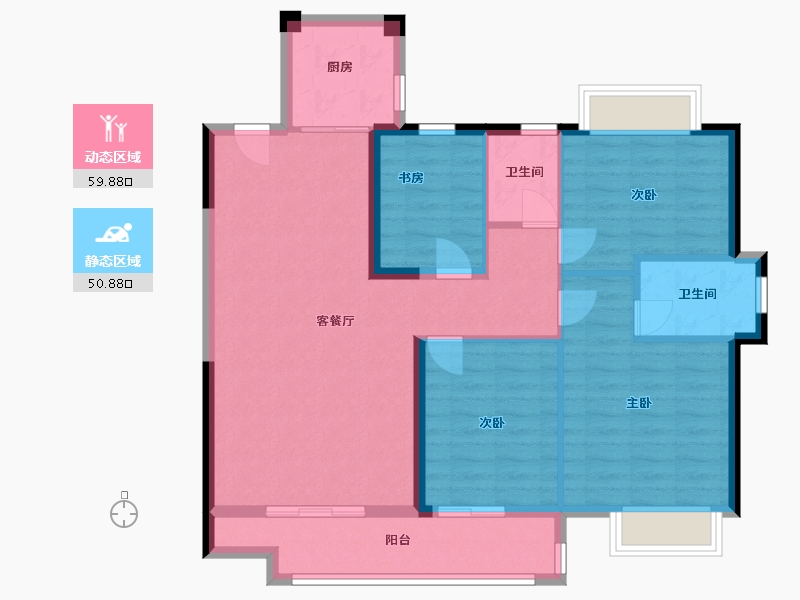 福建省-三明市-碧桂园-100.00-户型库-动静分区