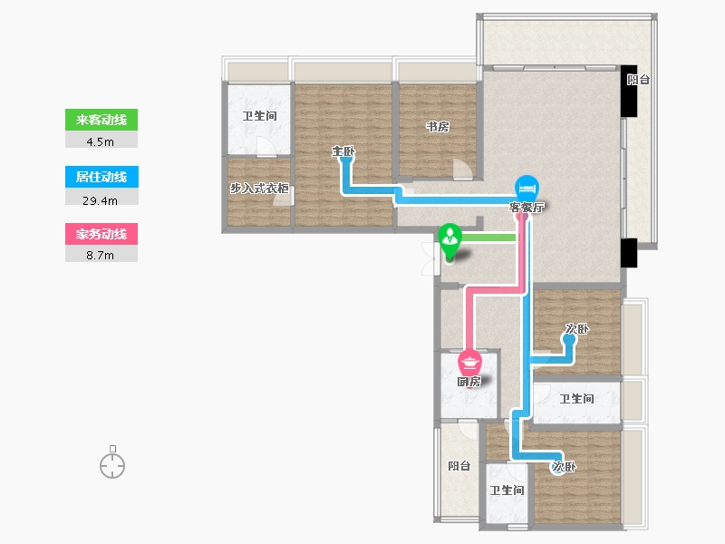 广东省-广州市-中交蓝色海湾-158.00-户型库-动静线