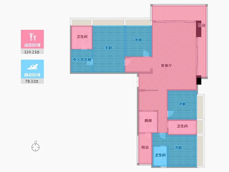 广东省-广州市-中交蓝色海湾-158.00-户型库-动静分区