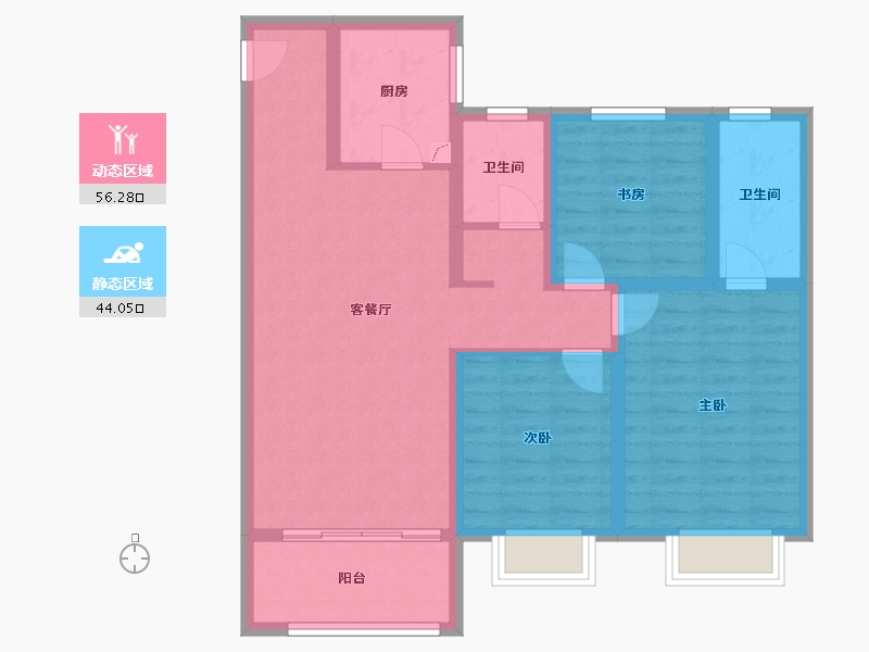 山西省-晋中市-金科博翠天宸-1期-100.00-户型库-动静分区