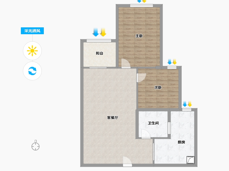 湖北省-武汉市-保利上城-95.00-户型库-采光通风