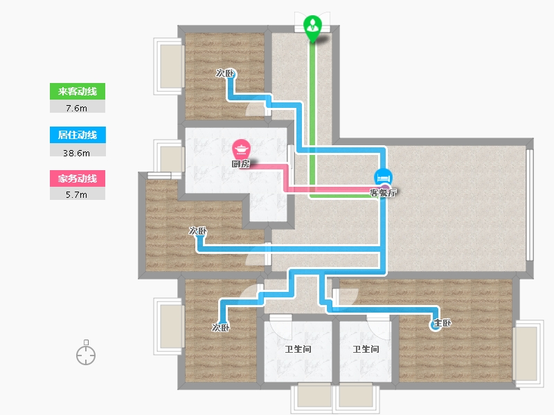 福建省-福州市-潭中佳苑-111.00-户型库-动静线