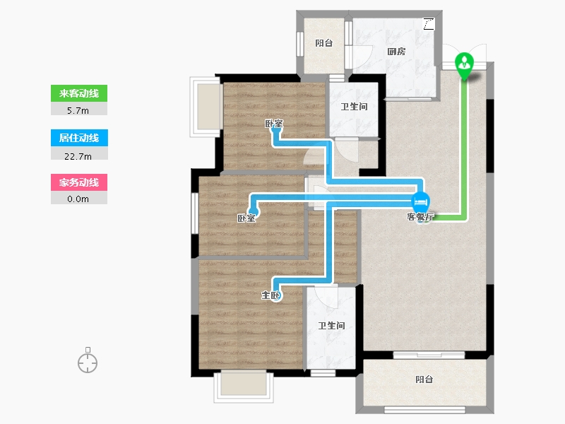 贵州省-贵阳市-银海元隆熙府-103.70-户型库-动静线